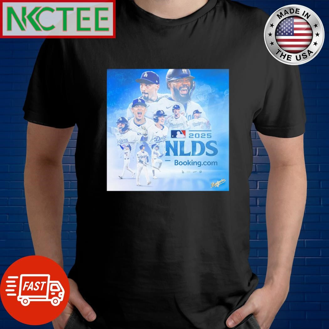 2025 National League Division Series (NLDS) Los Angeles Dodgers photo poster shirt Unisex T-shirt, Sweatshirt, Hoodie, Long Sleeve Tee - T-Shirt, Sweatshirt, Hoodie