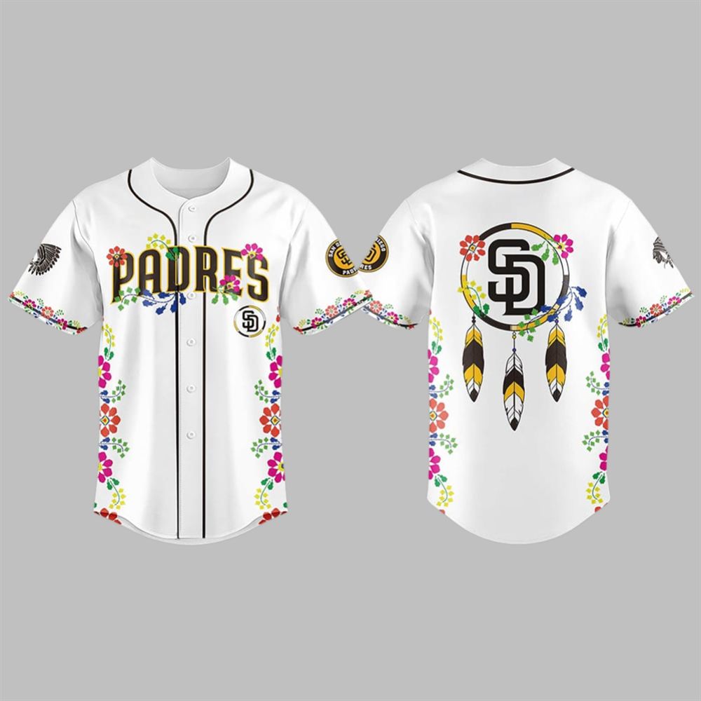 2025 Padres Native American Heritage Night Jersey baseball jersey product view 1