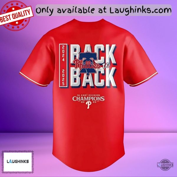 2025 Phillies Nl East Division Champs Baseball Jersey Shirt baseball jersey product view 1