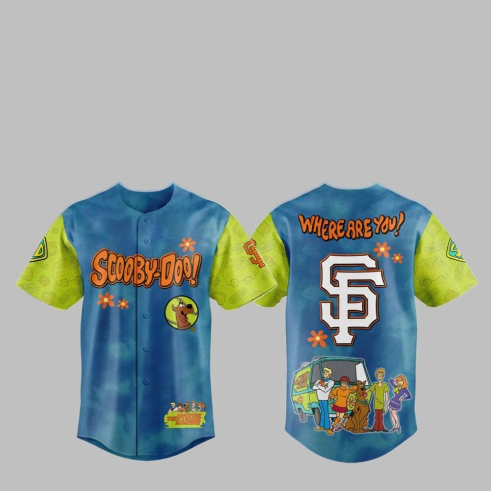2025 SF Giants Scooby-Doo Baseball Jersey baseball jersey product view 1