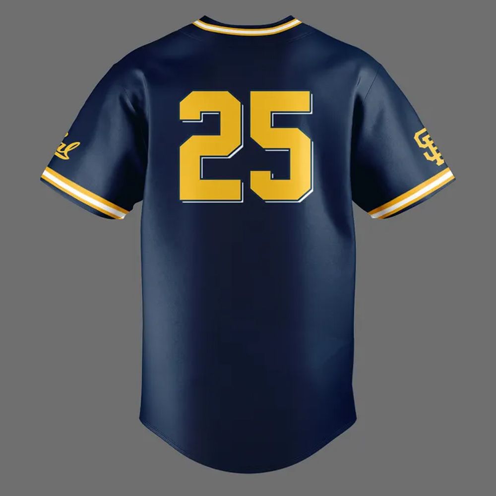 2025 San Francisco Giants X Cal Night Baseball Jersey Giveaway baseball jersey product view 2