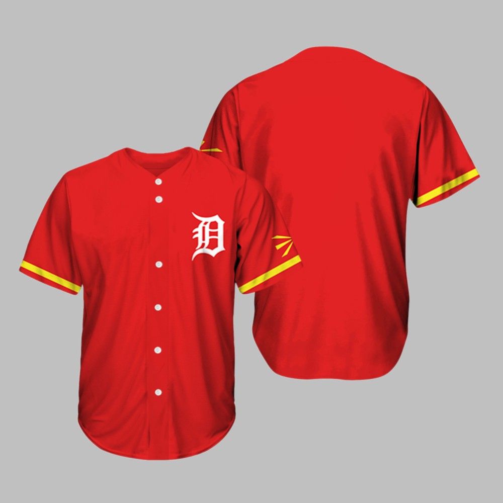 2025 Tigers Macedonian Heritage Jersey Giveaway sports jersey product view 1