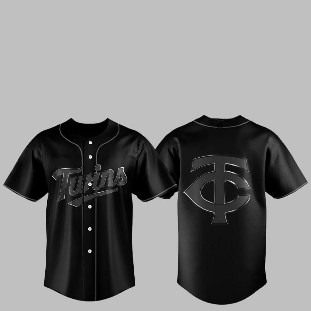 2025 Twins Back In Black Jersey baseball jersey product view 1