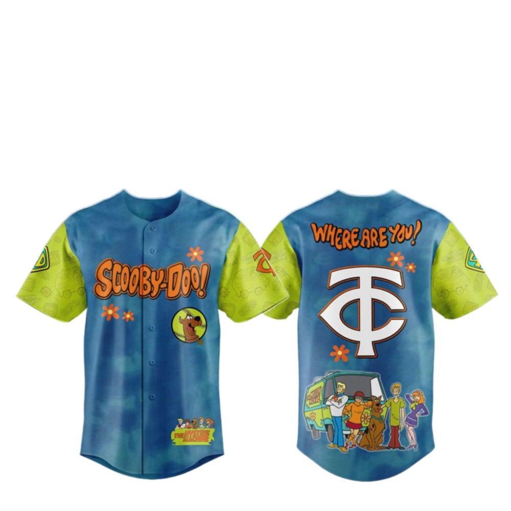 2025 Twins Scooby-Doo Baseball Jersey baseball jersey product view 2