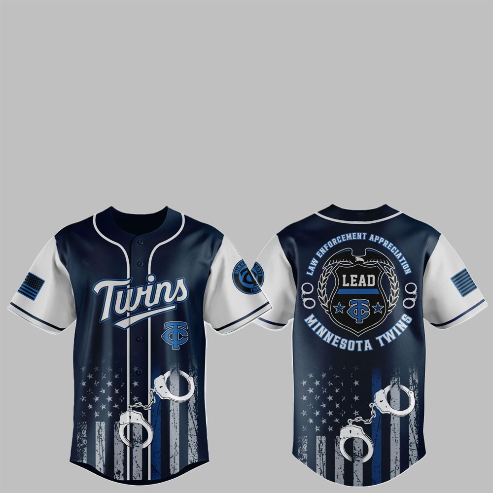 2025 Twins x Law Enforcement Appreciation Day Jersey baseball jersey product view 1