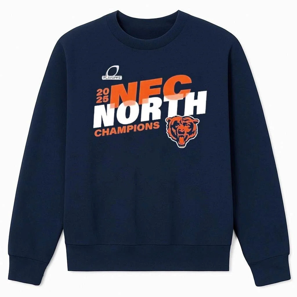 2025 Bears NFC North Champions - Adult & Kids T-Shirts, Sweatshirts & Hoodies apparel design preview 2