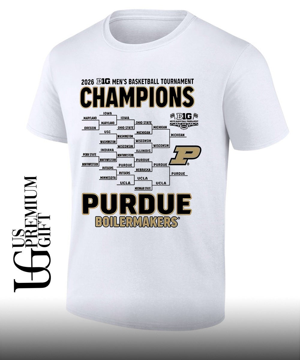 2026 Big Ten Mens Basketball Tournament Champions Purdue Boilermakers Bracket shirt Unisex T-shirt, Sweatshirt, Hoodie, Long Sleeve Tee - T-Shirt, Sweatshirt, Hoodie