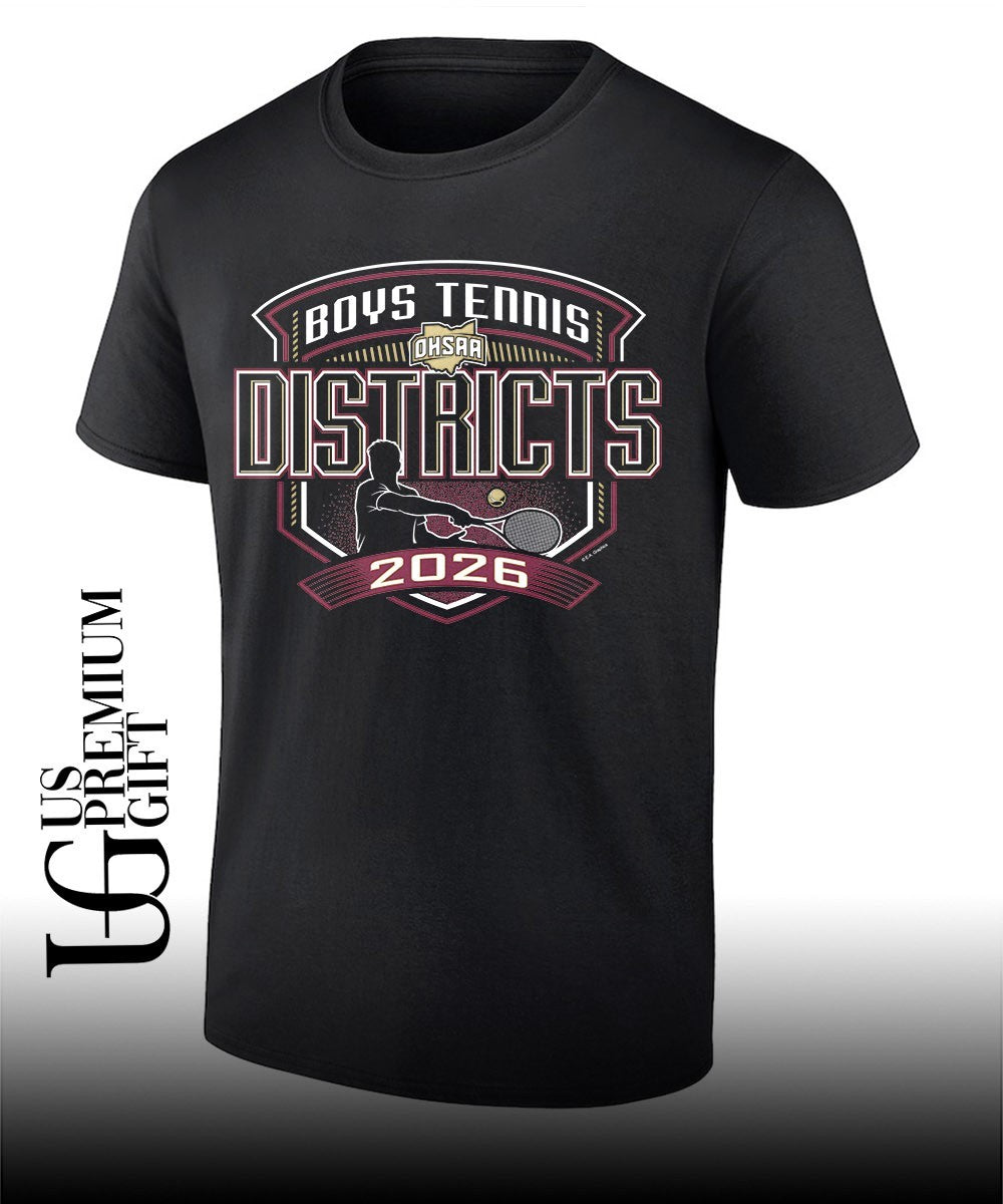 2026 Boys Tennis Districts OHSAA shirt Unisex T-shirt, Sweatshirt, Hoodie, Long Sleeve Tee - T-Shirt, Sweatshirt, Hoodie