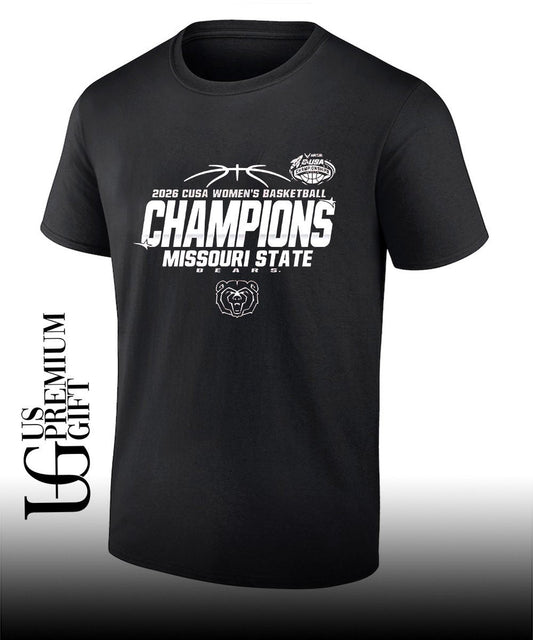 2026 CUSA Womens Basketball Champions Missouri State Bears shirt Unisex T-shirt, Sweatshirt, Hoodie, Long Sleeve Tee - T-Shirt, Sweatshirt, Hoodie
