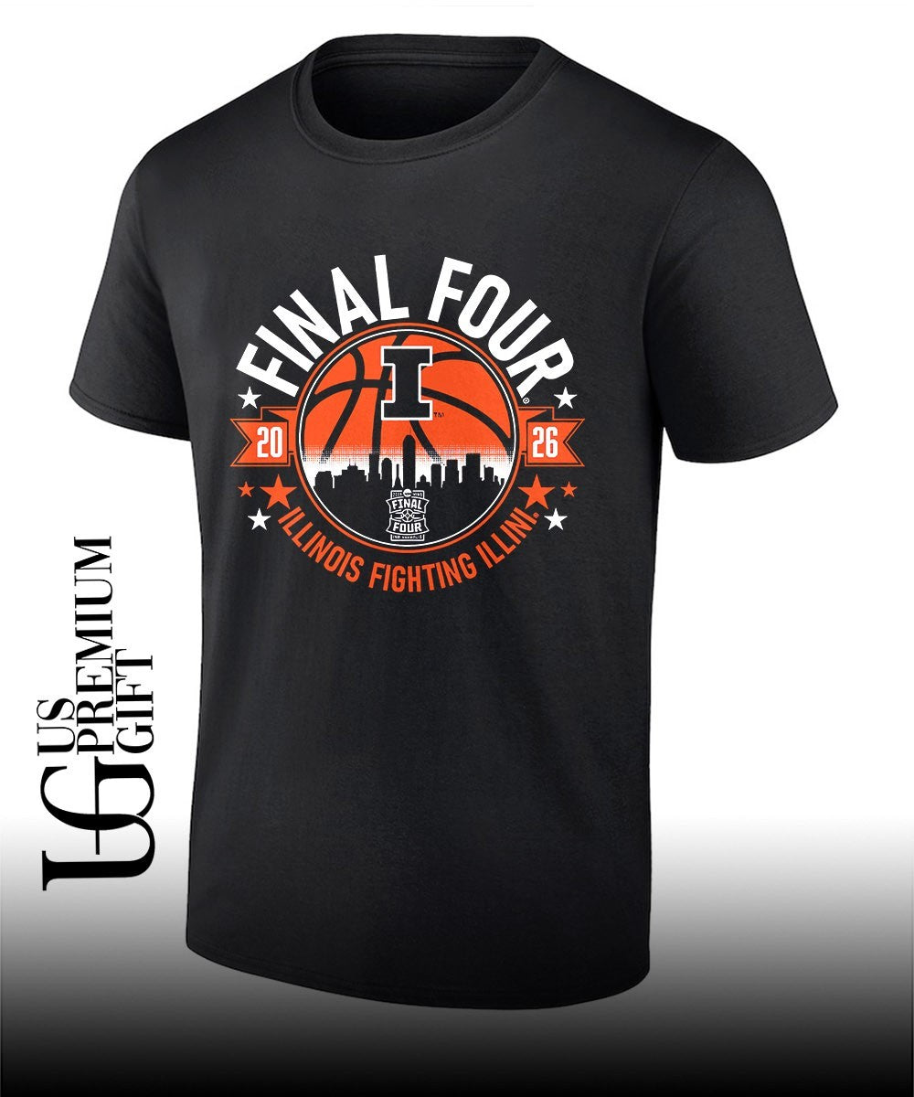 2026 Final Four Illinois Fighting Illini basketball March Madness shirt Unisex T-shirt, Sweatshirt, Hoodie, Long Sleeve Tee - T-Shirt, Sweatshirt, Hoodie