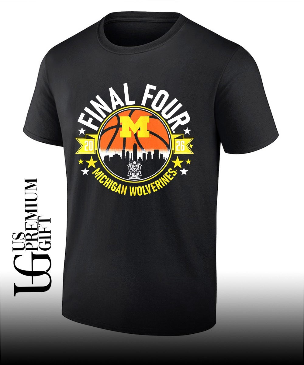 2026 Final Four Michigan Wolverines basketball March Madness shirt Unisex T-shirt, Sweatshirt, Hoodie, Long Sleeve Tee - T-Shirt, Sweatshirt, Hoodie