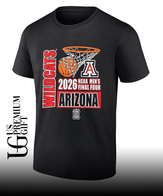 2026 Final Four NCAA Arizona Wildcats basketball Nothing But Net shirt Unisex T-shirt, Sweatshirt, Hoodie, Long Sleeve Tee - T-Shirt, Sweatshirt, Hoodie