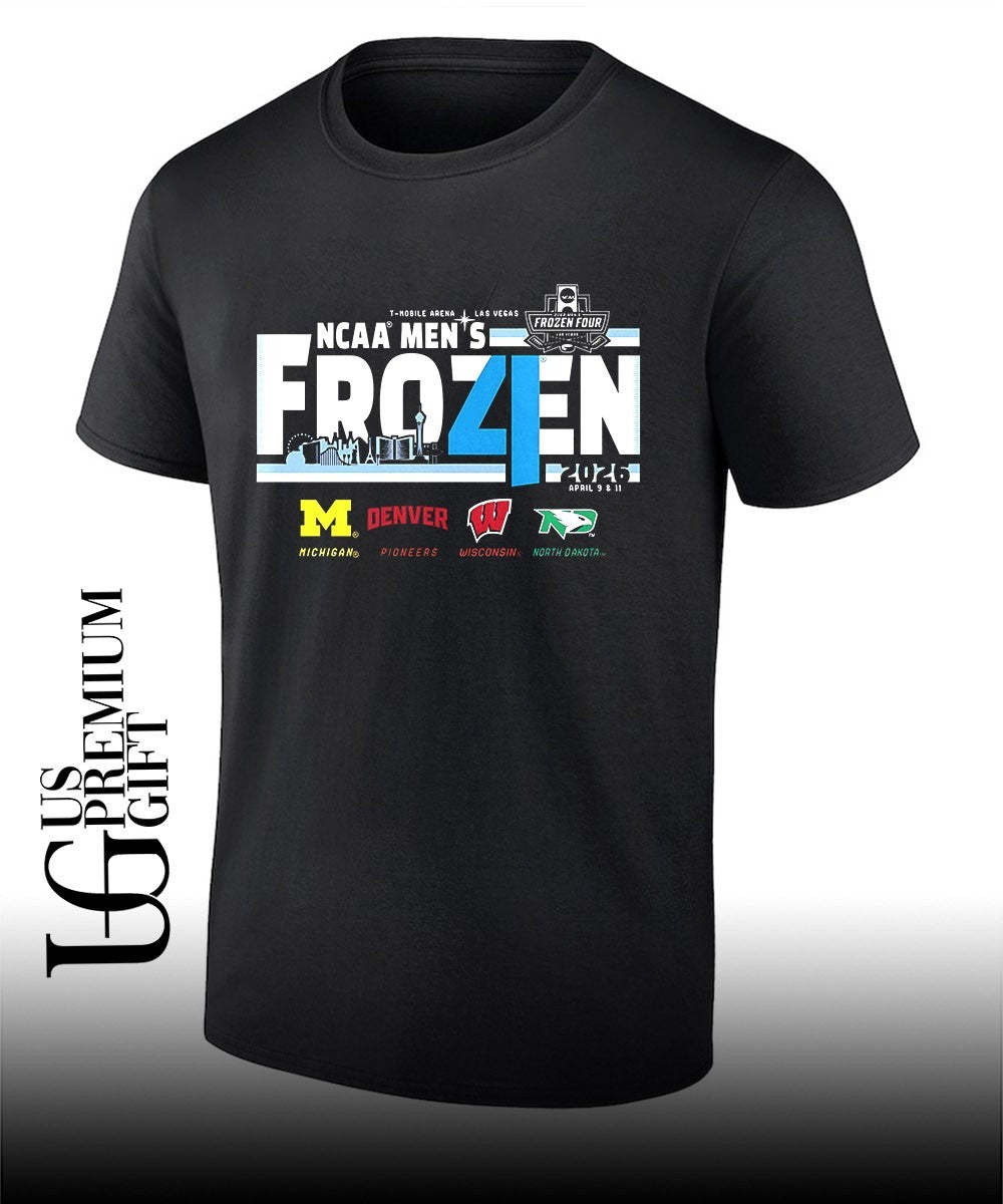 2026 Frozen Four NCAA Mens Hockey 4 Team shirt Unisex T-shirt, Sweatshirt, Hoodie, Long Sleeve Tee - T-Shirt, Sweatshirt, Hoodie