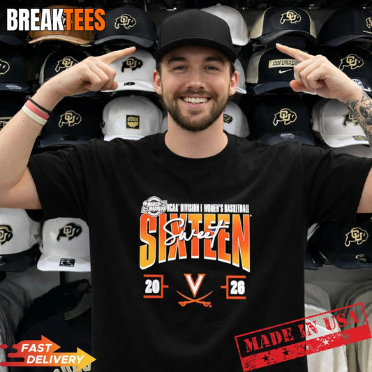 2026 March Madness Sweet 16 Virginia Cavaliers NCAA Womens Basketball Tournament Shirt Unisex T-shirt, Sweatshirt, Hoodie, Long Sleeve Tee - T-Shirt, Sweatshirt, Hoodie