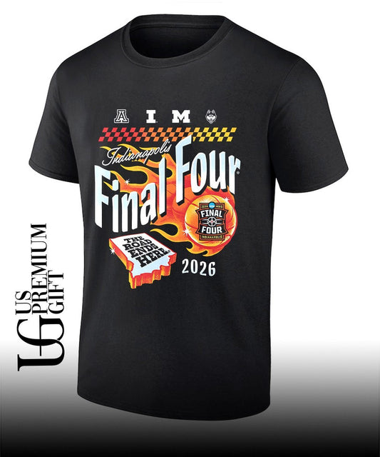 2026 Mens Basketball Final Four The Road Ends Here shirt Unisex T-shirt, Sweatshirt, Hoodie, Long Sleeve Tee - T-Shirt, Sweatshirt, Hoodie