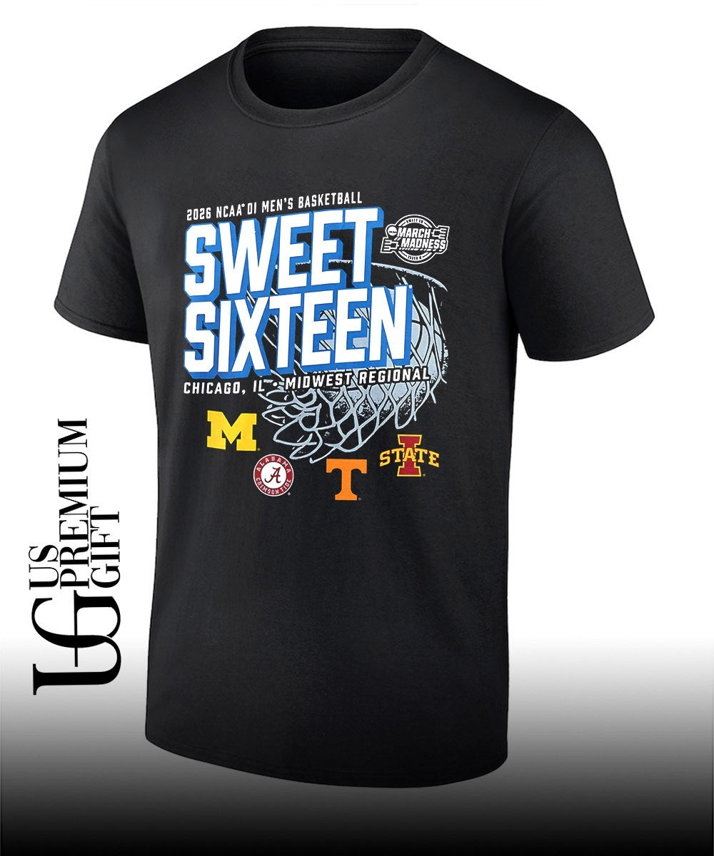 2026 NCAA D1 Mens basketball Midwest Regional March Madness Sweet Sixteen Chicago Midwest Regional shirt - T-Shirt, Sweatshirt, Hoodie