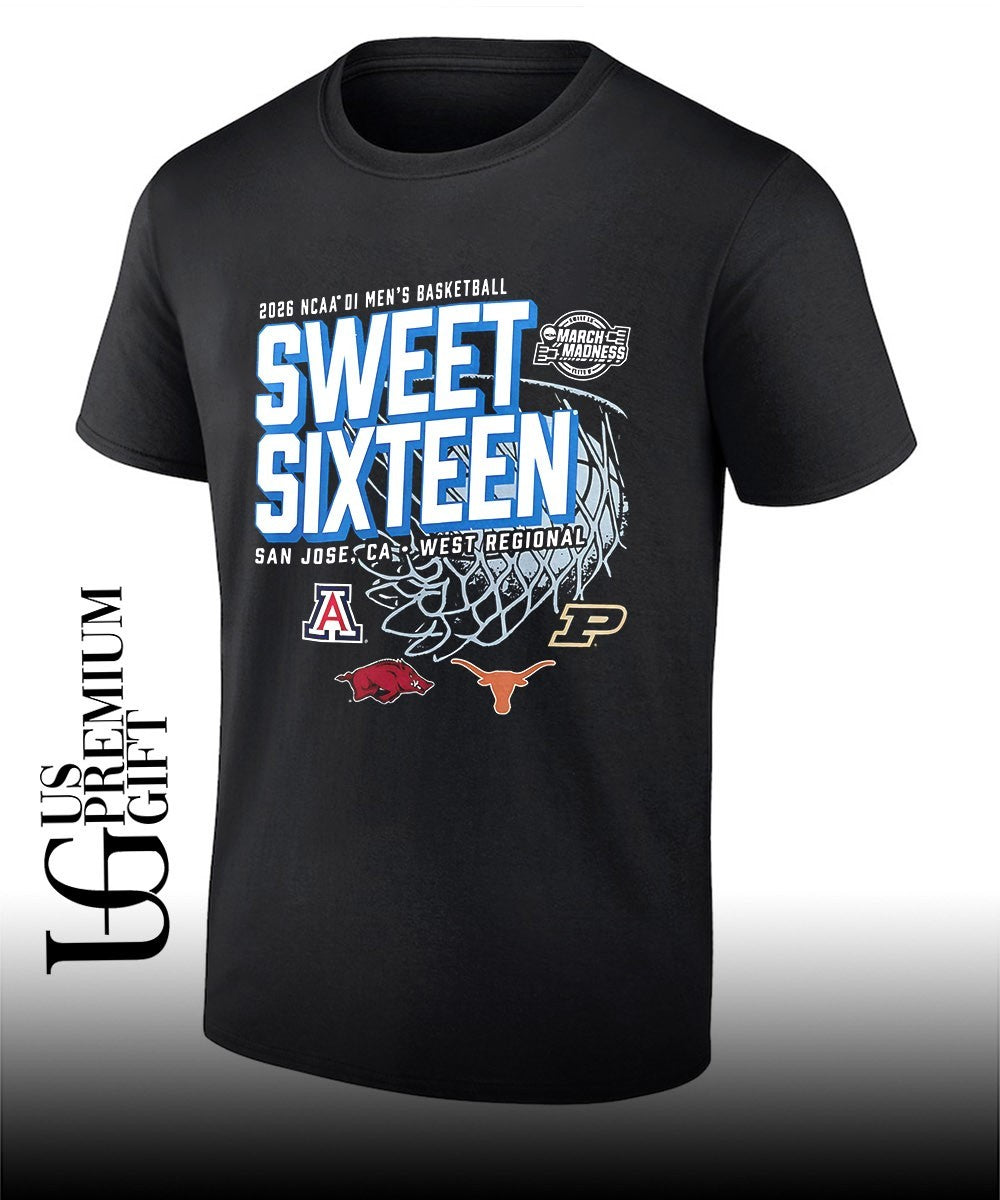 2026 NCAA D1 Mens basketball Midwest Regional March Madness Sweet Sixteen San Jose CA West Regional shirt - T-Shirt, Sweatshirt, Hoodie