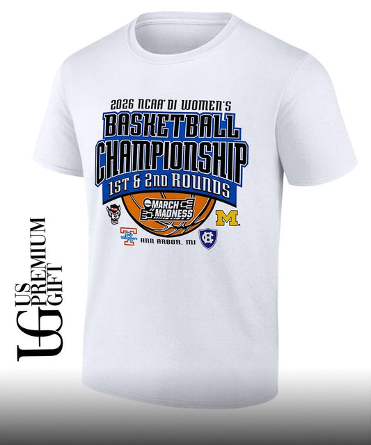 2026 NCAA D1 Womens Basketball 1st and 2nd Rounds Marche Madness shirt Unisex T-shirt, Sweatshirt, Hoodie, Long Sleeve Tee - T-Shirt, Sweatshirt, Hoodie