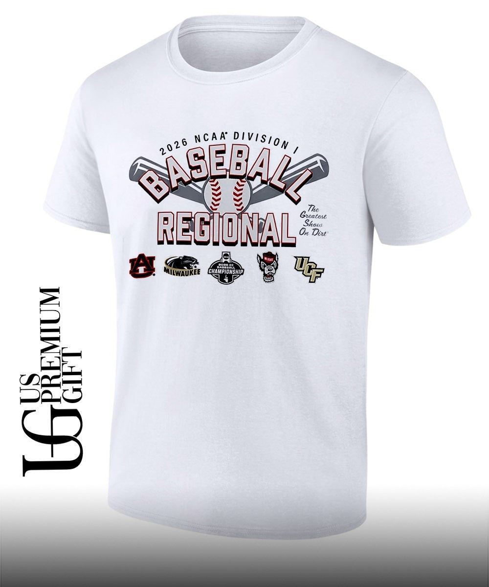 2026 NCAA Division I Baseball Regional Auburn Milwaukee NC State and UCF logo shirt Unisex T-shirt, Sweatshirt, Hoodie, Long Sleeve Tee - T-Shirt, Sweatshirt, Hoodie