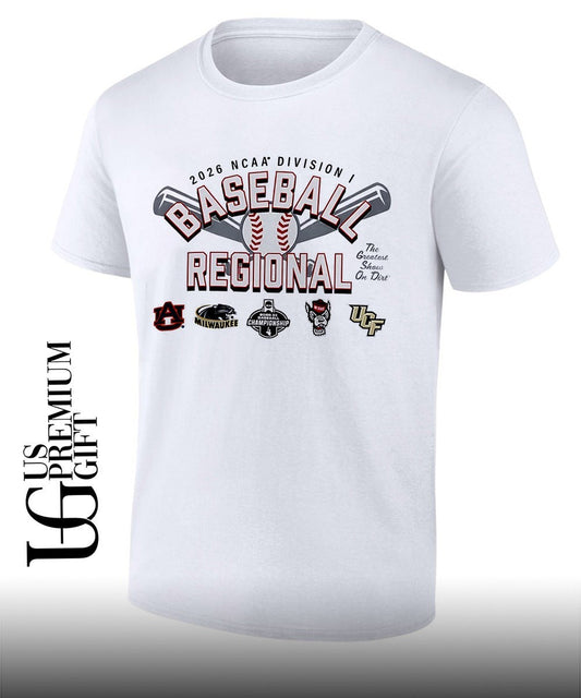 2026 NCAA Division I Baseball Regional Auburn Milwaukee NC State and UCF logo shirt Unisex T-shirt, Sweatshirt, Hoodie, Long Sleeve Tee - T-Shirt, Sweatshirt, Hoodie