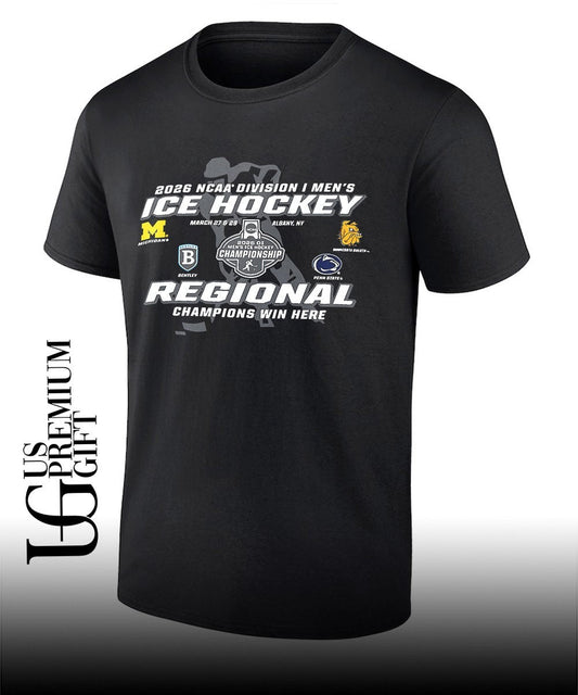 2026 NCAA Division I Mens Ice Hockey Regional Championship Win Here shirt Unisex T-shirt, Sweatshirt, Hoodie, Long Sleeve Tee - T-Shirt, Sweatshirt, Hoodie
