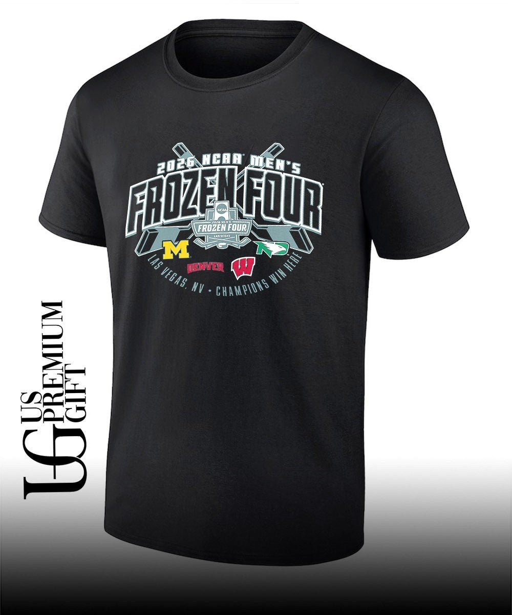 2026 NCAA Mens Frozen Four Las Vegas Champions Win Here shirt Unisex T-shirt, Sweatshirt, Hoodie, Long Sleeve Tee - T-Shirt, Sweatshirt, Hoodie