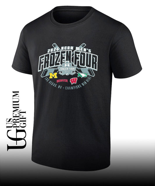 2026 NCAA Mens Frozen Four Las Vegas Champions Win Here shirt Unisex T-shirt, Sweatshirt, Hoodie, Long Sleeve Tee - T-Shirt, Sweatshirt, Hoodie