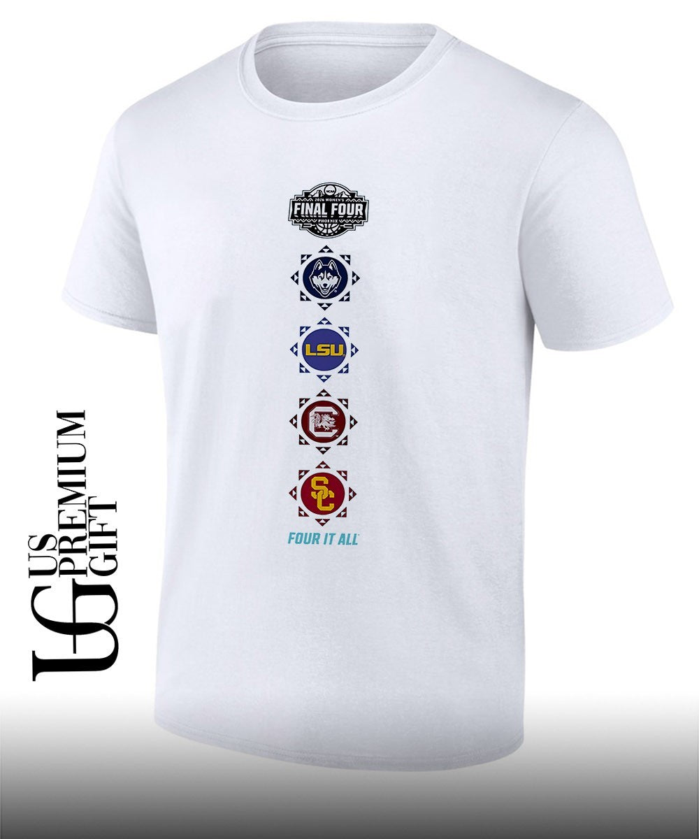 2026 NCAA Womens Final Four NCAA 4 Team Four It All logo shirt Unisex T-shirt, Sweatshirt, Hoodie, Long Sleeve Tee - T-Shirt, Sweatshirt, Hoodie