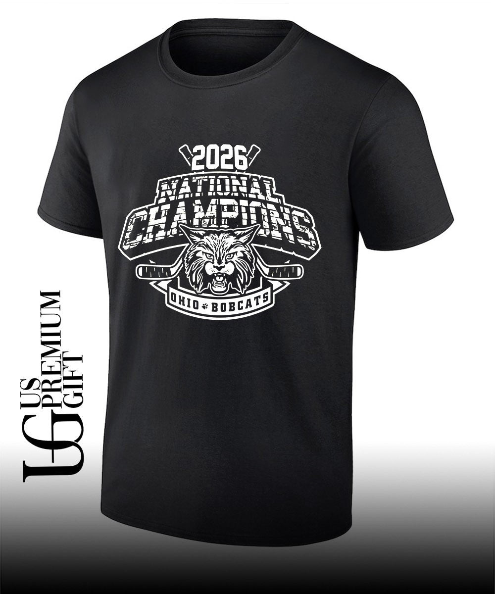 2026 National Champions Ohio Bobcats hockey shirt Unisex T-shirt, Sweatshirt, Hoodie, Long Sleeve Tee - T-Shirt, Sweatshirt, Hoodie