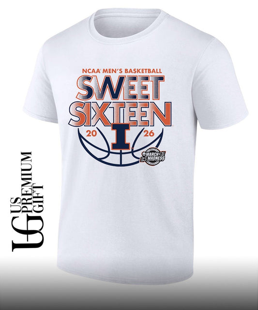 2026 Sweet Sixteen Illinois Fighting Illini mens basketball NCAA March Madness shirt Unisex T-shirt, Sweatshirt, Hoodie, Long Sleeve Tee - T-Shirt, Sweatshirt, Hoodie