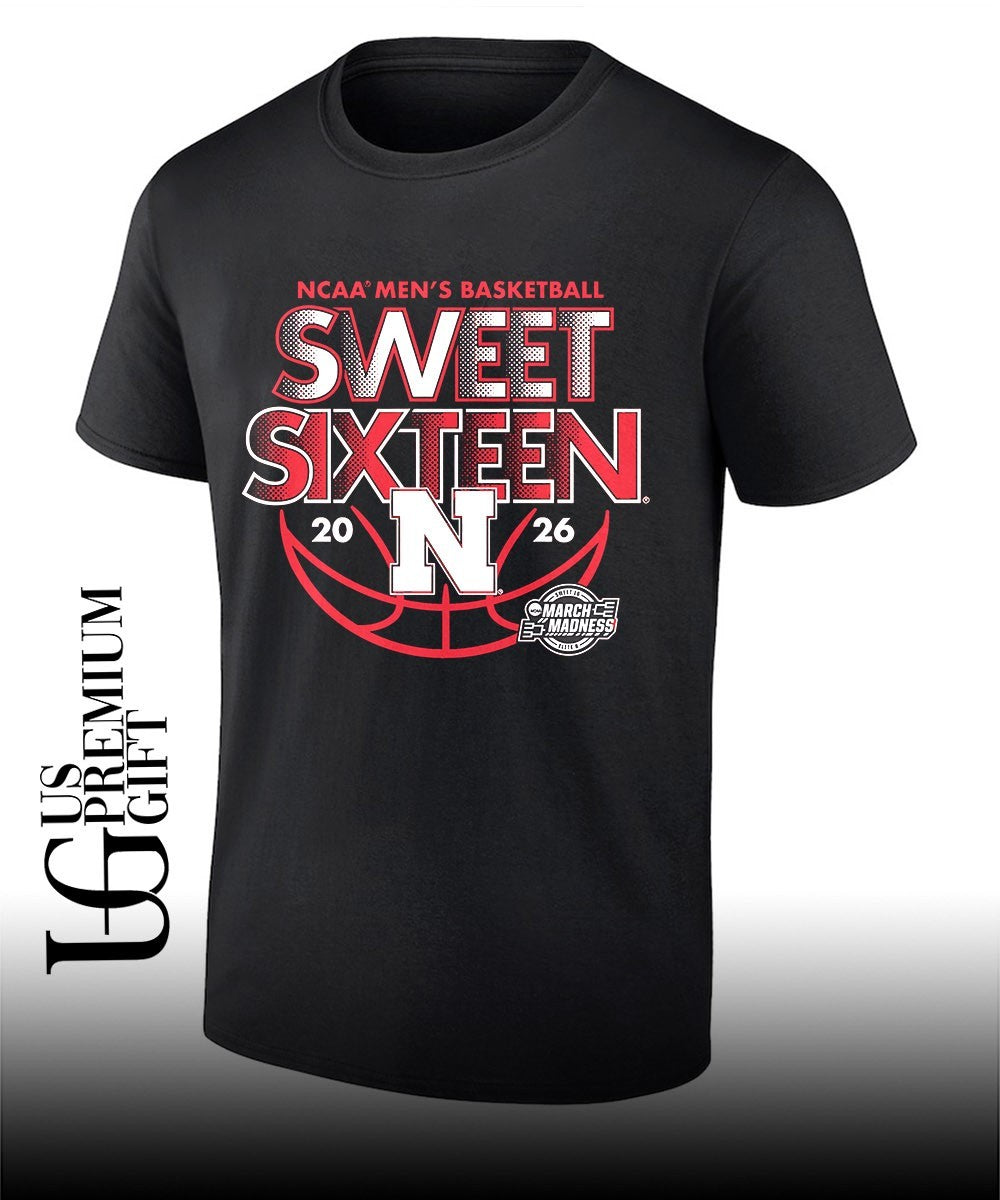 2026 Sweet Sixteen Nebraska Cornhuskers mens basketball NCAA March Madness shirt Unisex T-shirt, Sweatshirt, Hoodie, Long Sleeve Tee - T-Shirt, Sweatshirt, Hoodie