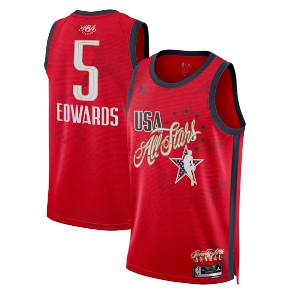 2026 All-Star #5 Anthony Edwards Game Swingman Jersey - Red (2)_conew2 Basketball Jersey basketball jersey product view 1