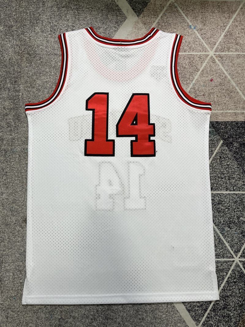 #14 slam dunk jersey White 14 # White College Football Jersey football jersey product view 1