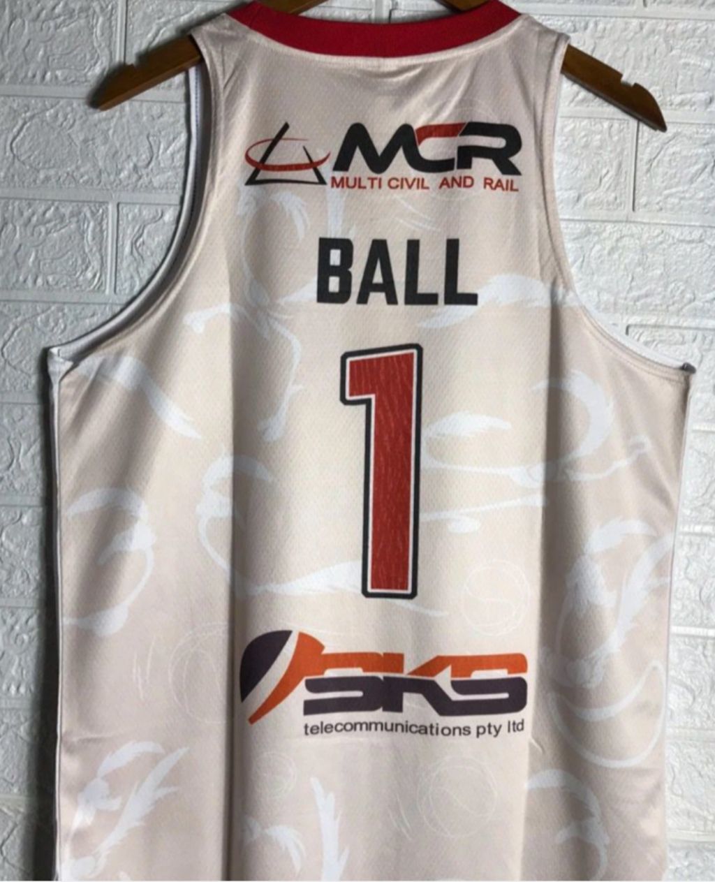 #1 ball slam hawks jersey white Style 1 Basketball Jersey basketball jersey product view 1
