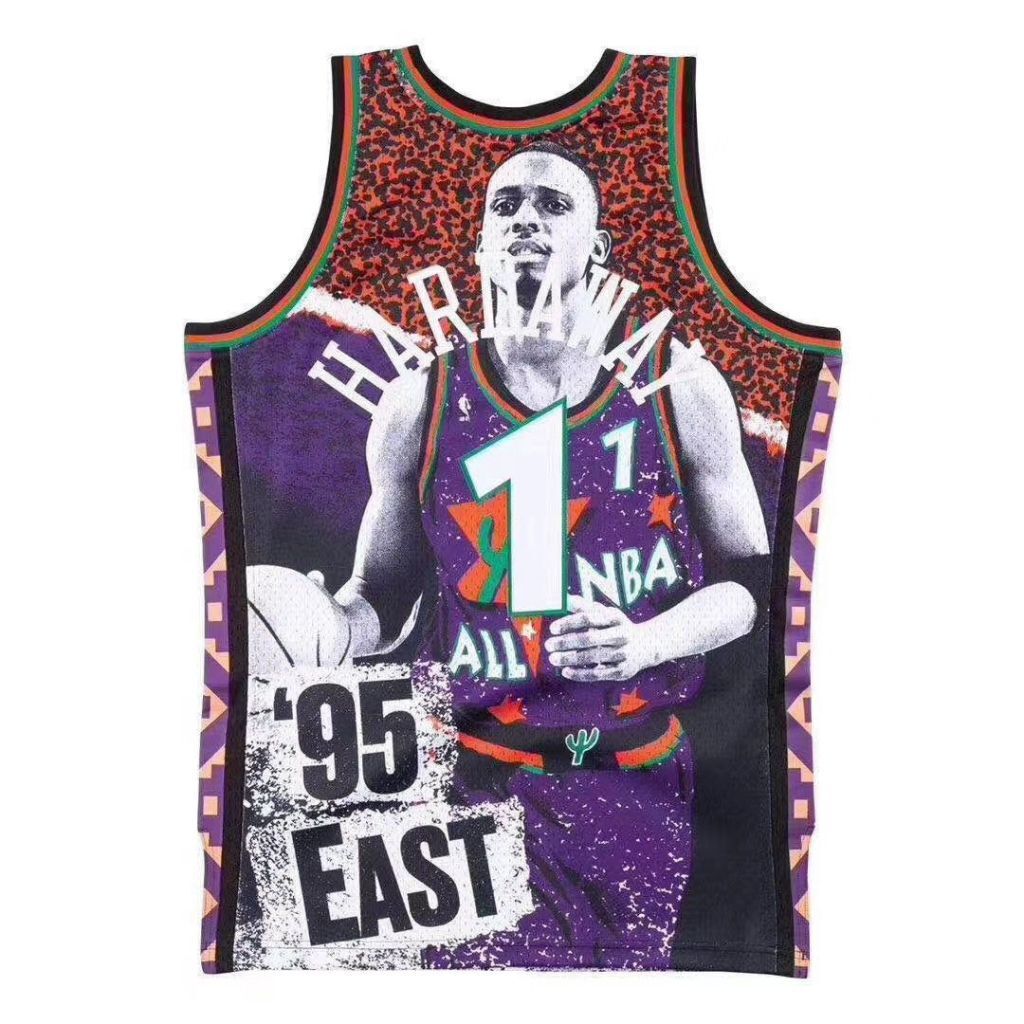 #1 hardaway 1995 all star jersey (print) Basketball Jersey basketball jersey product view 1