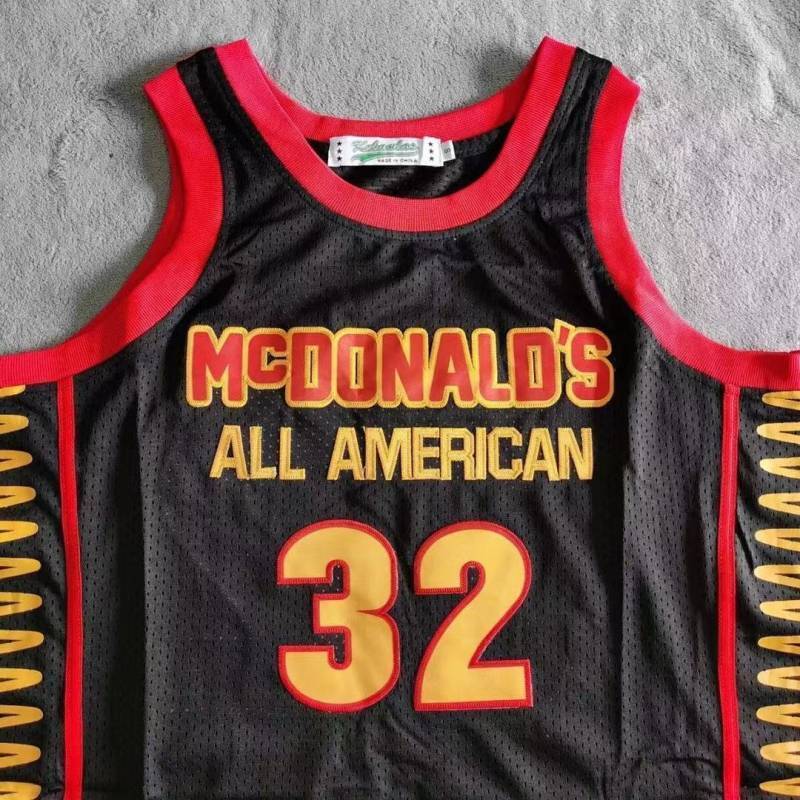 #32 davis mcdonald's jersey black Style 5 Basketball Jersey basketball jersey product view 1