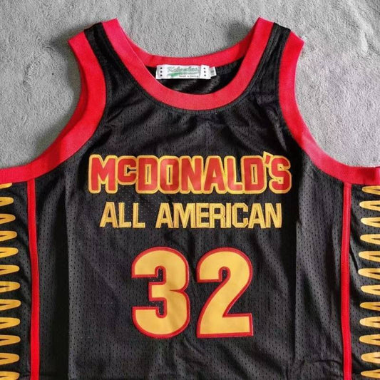 #32 davis mcdonald's jersey black Style 5 Basketball Jersey basketball jersey product view 1