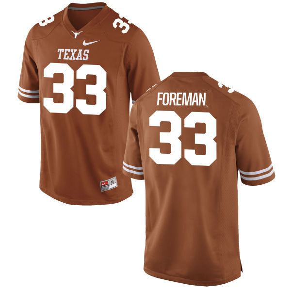 #33 Foreman Dark Orange College Football Jersey football jersey product view 1