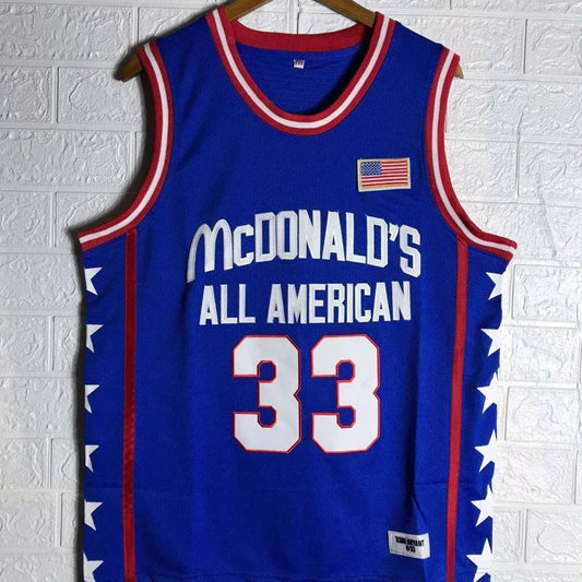 #33 bryant mcdonald's jersey blue Style 2 Basketball Jersey basketball jersey product view 1