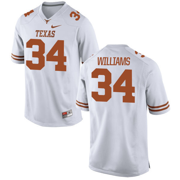#34 Williams White College Football Jersey football jersey product view 1