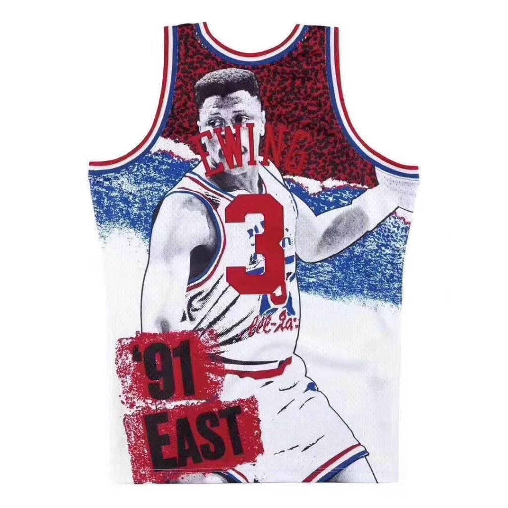#3 ewing 1991 all star game jersey(print) Basketball Jersey basketball jersey product view 1
