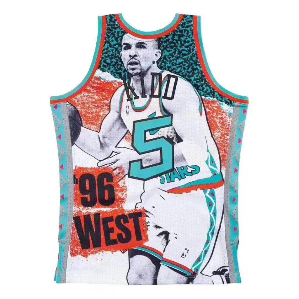 #5 kidd 1996 all star game jersey (print) Basketball Jersey basketball jersey product view 1