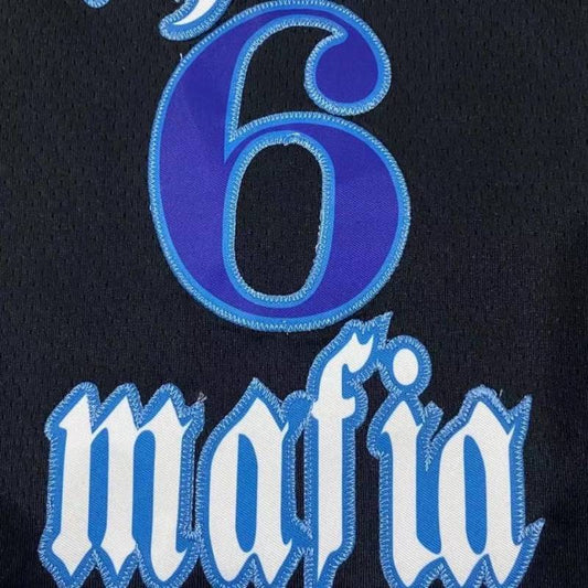 #6 pat three mafia jersey black Style 1 Basketball Jersey basketball jersey product view 1