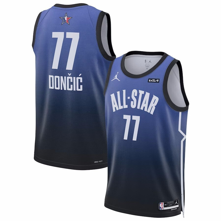 #77 Luka Doncic 2023 NBA All-Star Game Swingman Jersey - Blue Basketball Jersey basketball jersey product view 1