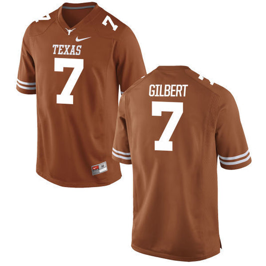 #7 Gilbert Dark Orange College Football Jersey football jersey product view 1