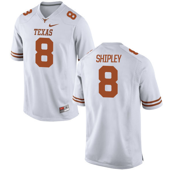 #8 Shipley White College Football Jersey football jersey product view 1