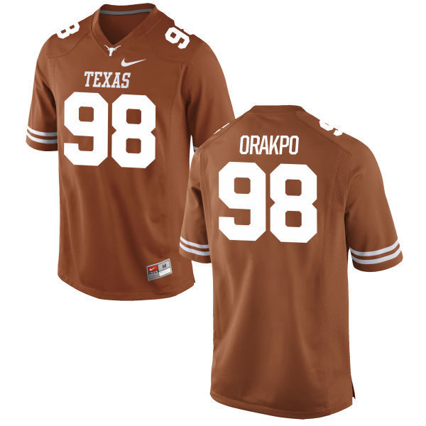 #98 Orakpo Dark Orange College Football Jersey football jersey product view 1