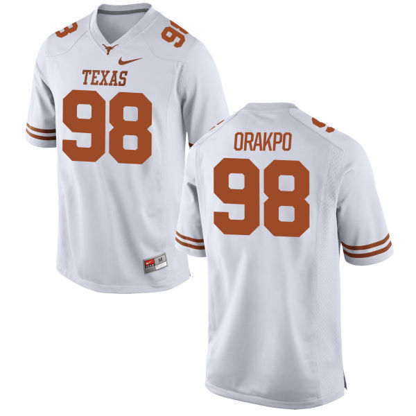 #98 Orakpo White College Football Jersey football jersey product view 1