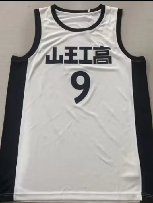 #9 akita sannoh jersey white (heat pressed) College Football Jersey football jersey product view 1