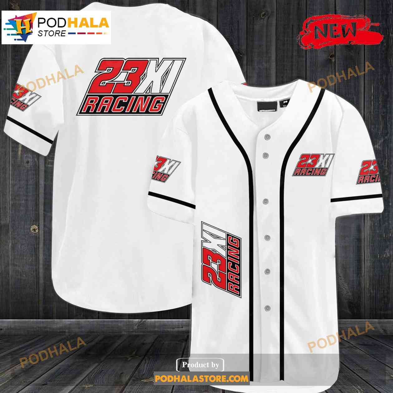 23XI Racing Baseball Jersey baseball jersey product view 1
